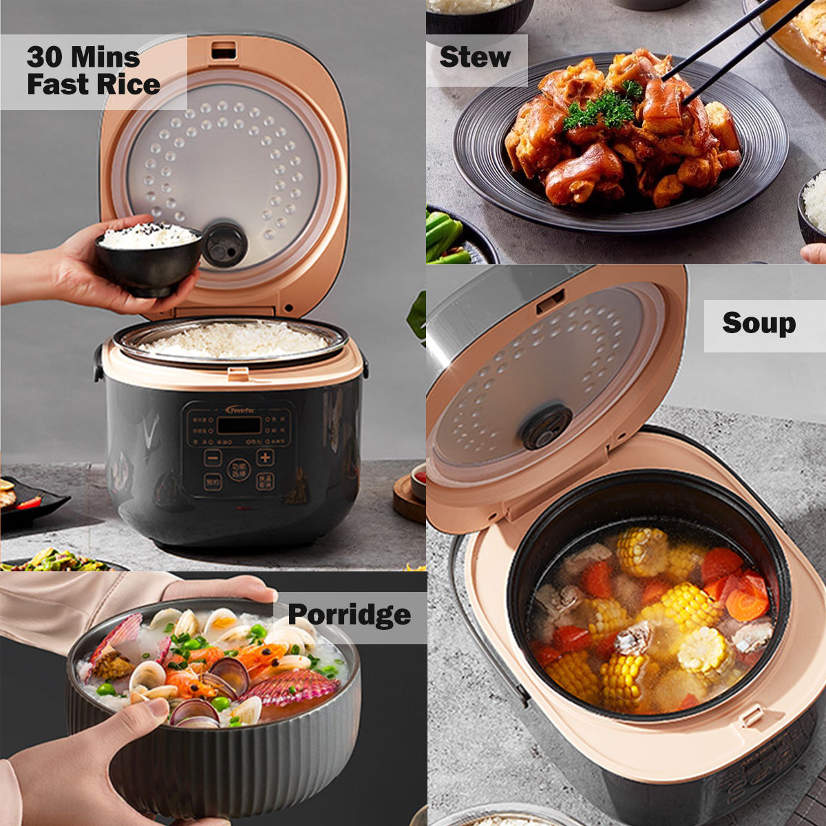 Multi-Purpose Digital Rice Cooker 1.8L with Non-stick Inner Pot (PPRC538)