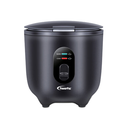 Mini Rice Cooker, Personal Rice Cooker 0.5L with non-stick Inner Pot (PPRC607) Black