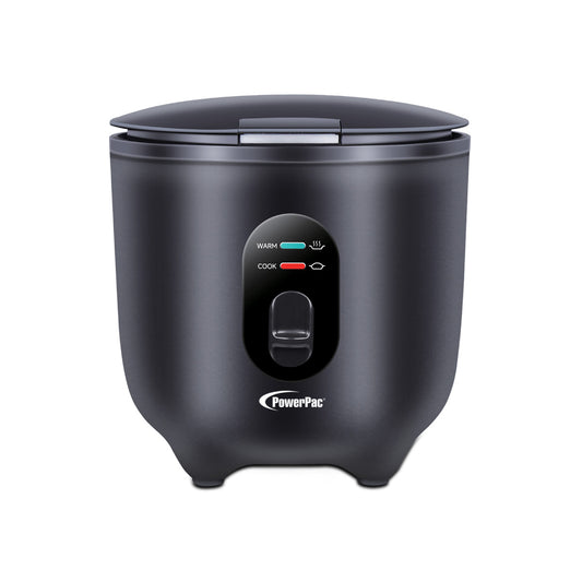 Mini Rice Cooker, Personal Rice Cooker 0.5L with non-stick Inner Pot (PPRC607) Black