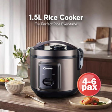 Rice Cooker 1.5L with Stainless Steel Inner Pot (PPRC612)