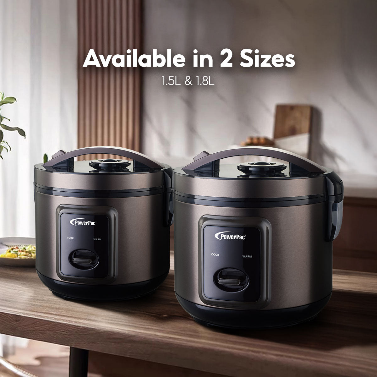Rice Cooker 1.5L with Stainless Steel Inner Pot (PPRC612)