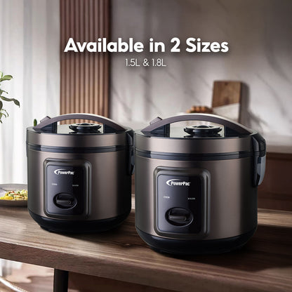 Rice Cooker 1.5L with Stainless Steel Inner Pot (PPRC612)
