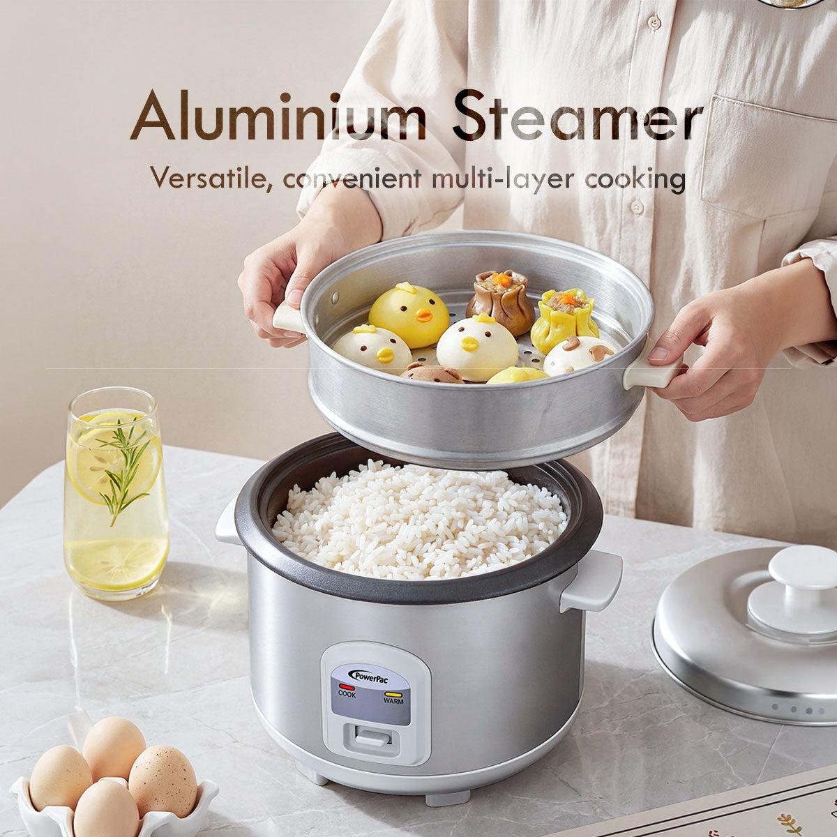 1L Rice Cooker with Steamer (PPRC64)
