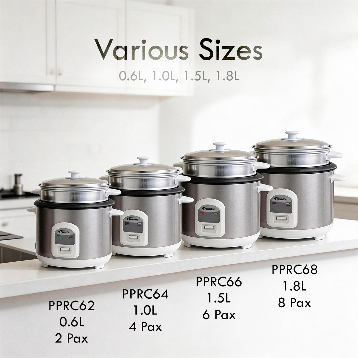 1.5L Rice Cooker with Steamer (PPRC66)