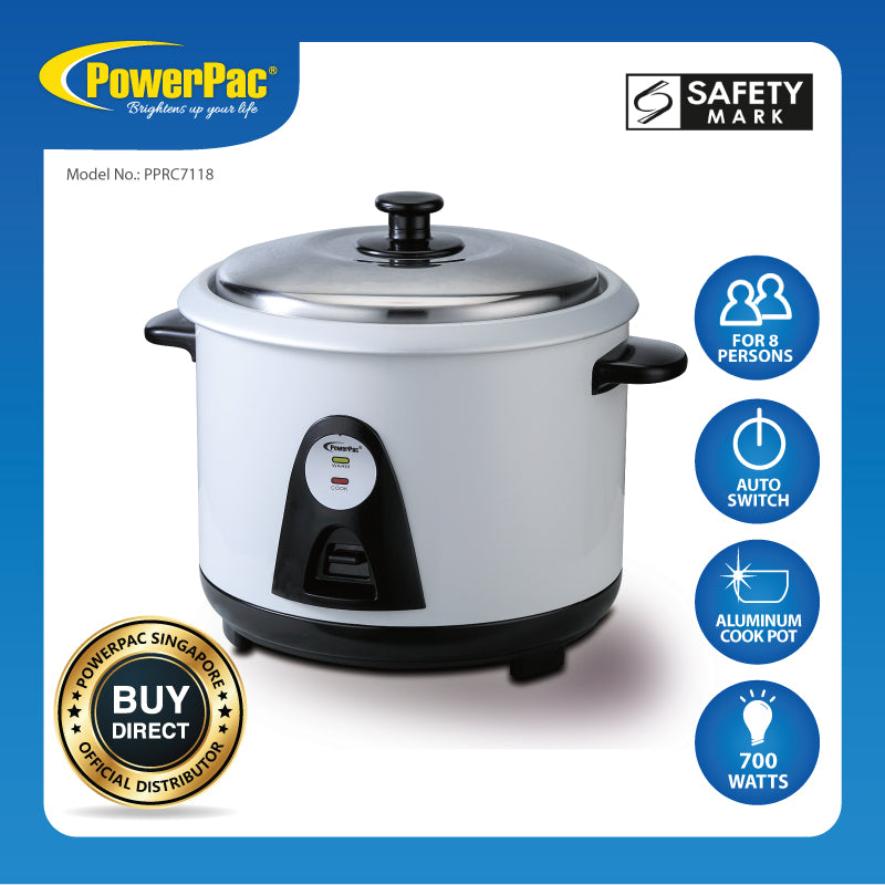 1.8L Rice Cooker with Aluminium inner pot (PPRC7118)