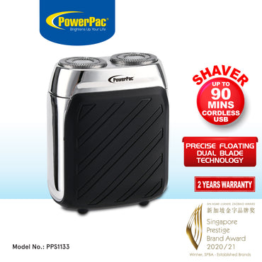 PowerPac Electric Shaver for Man, Rechargeable Shaver for Man (PPS1133)