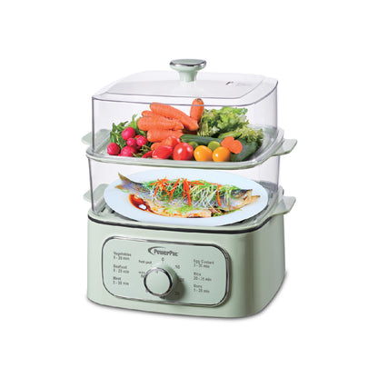 2in1 Multi function 2 Tier Food Steamer & Steamboat, Non-stick Inner Pot, 9.2L (PPS704)