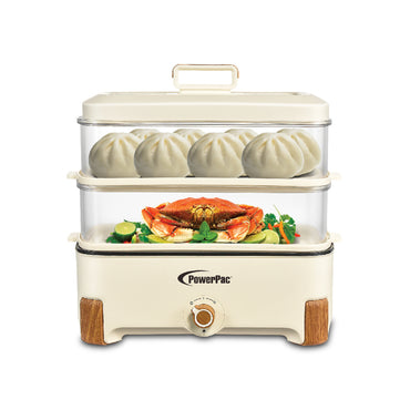 2in1 Multi function 2 Tier Food Steamer & Steamboat, Non-stick Inner Pot, 17L (PPS705)