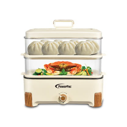 2in1 Multi function 2 Tier Food Steamer & Steamboat, Non-stick Inner Pot, 17L (PPS705)