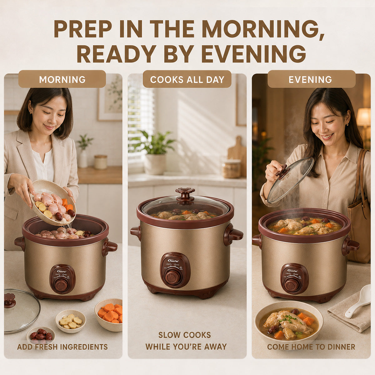 PowerPac 5L Slow Cooker with Ceramic Pot (PPSC50)