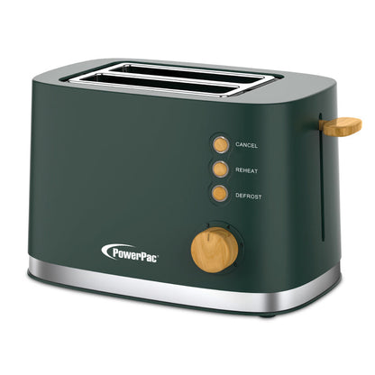 2 Slice Bread Toaster with Auto POP UP (PPT05) Green