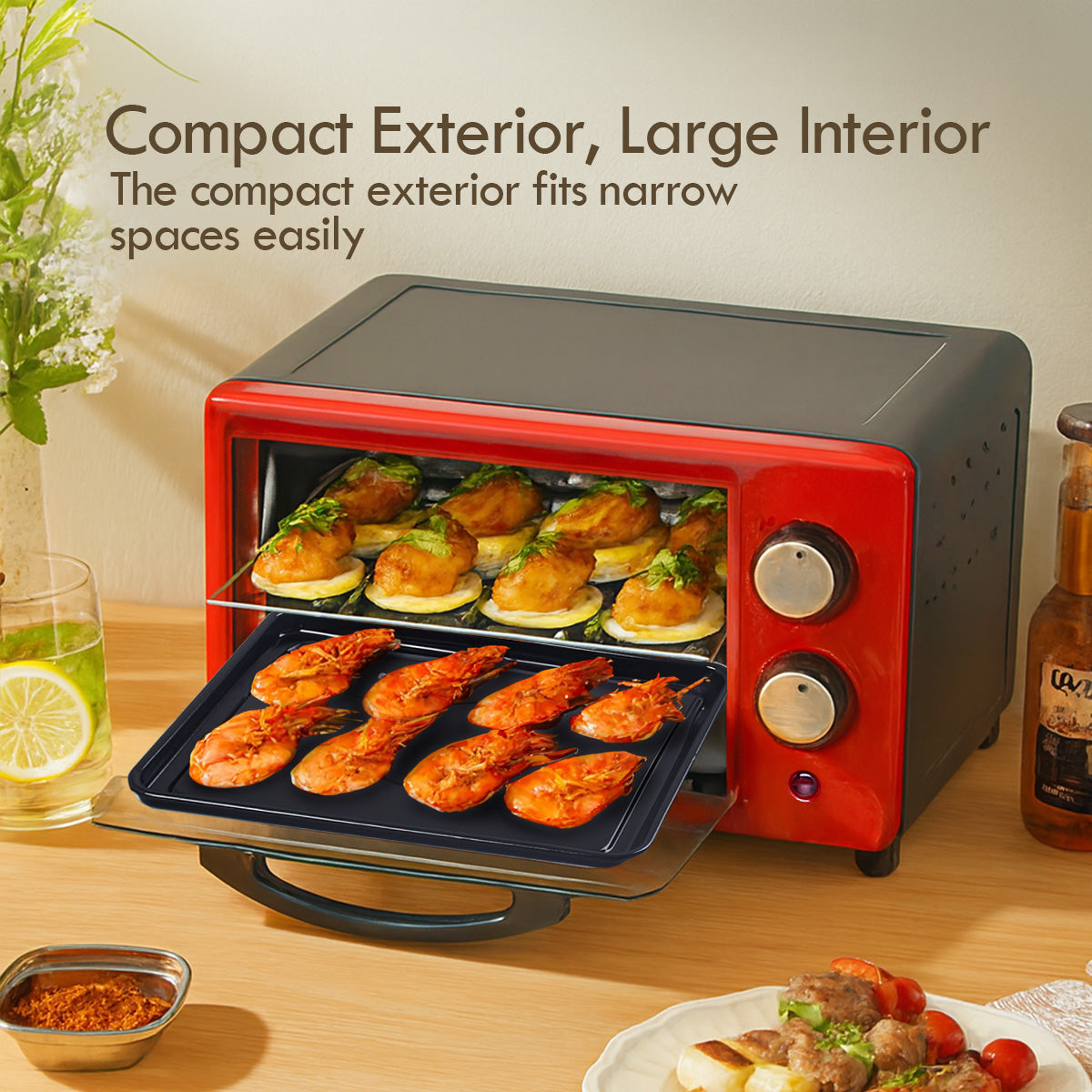 Electric Oven 10L with 1 sets of baking tray and grill and temperature selector (PPT38)