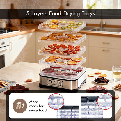 Food Dehydrator, Electric Food Dryer Machine for Home Commercial Multi Tier(PPT508)