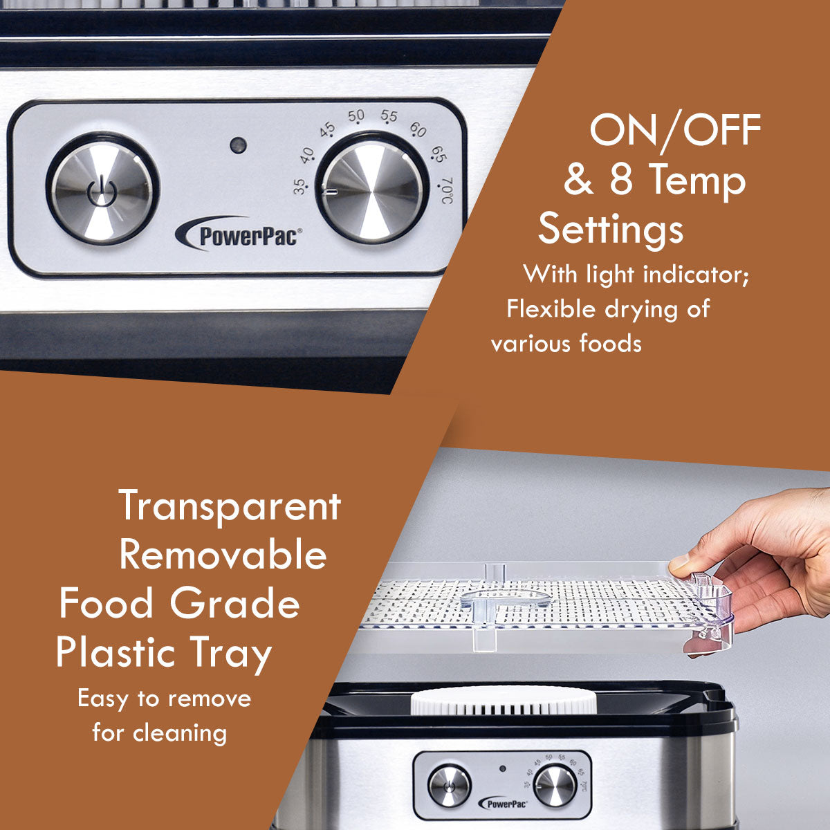 Food Dehydrator, Electric Food Dryer Machine for Home Commercial Multi Tier(PPT508)