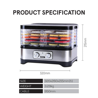 Food Dehydrator, Electric Food Dryer Machine for Home Commercial Multi Tier(PPT508)