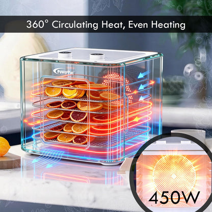 Food Dehydrator, Electric Food Dryer Machine for Home Commercial Multi Tier (PPT512)