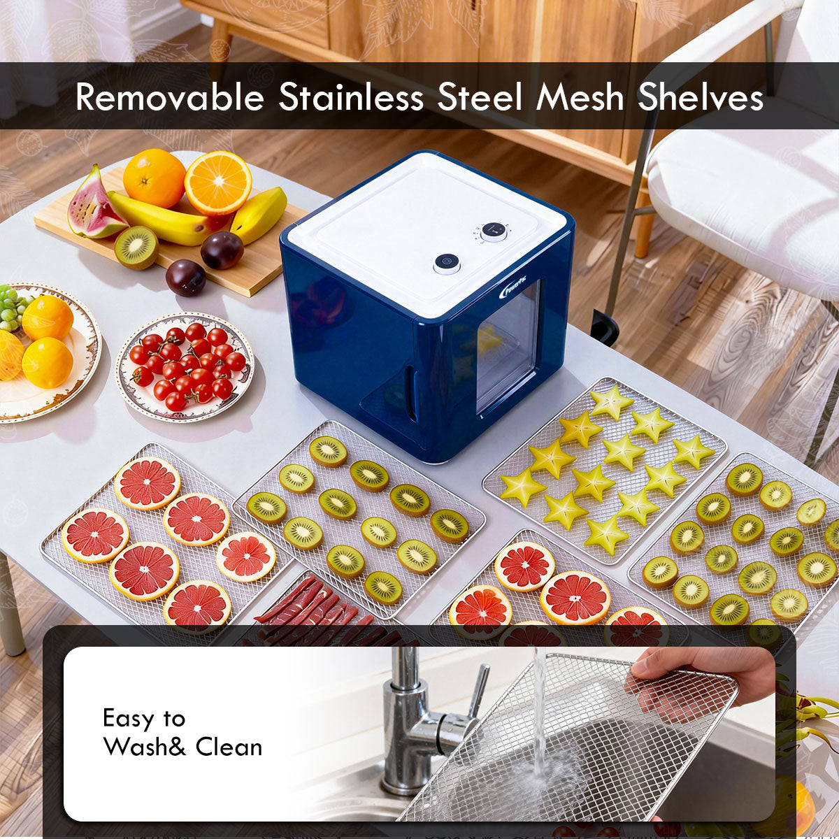 Food Dehydrator, Electric Food Dryer Machine for Home Commercial Multi Tier (PPT512)