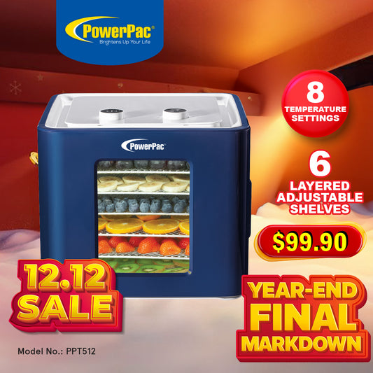 Food Dehydrator, Electric Food Dryer Machine for Home Commercial Multi Tier (PPT512)