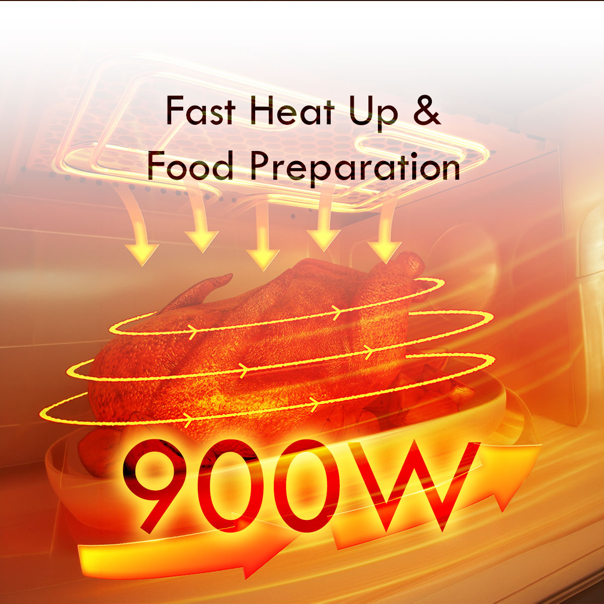 Microwave oven 25L With 4 Power Level and Defrost Function (PPT725WH)