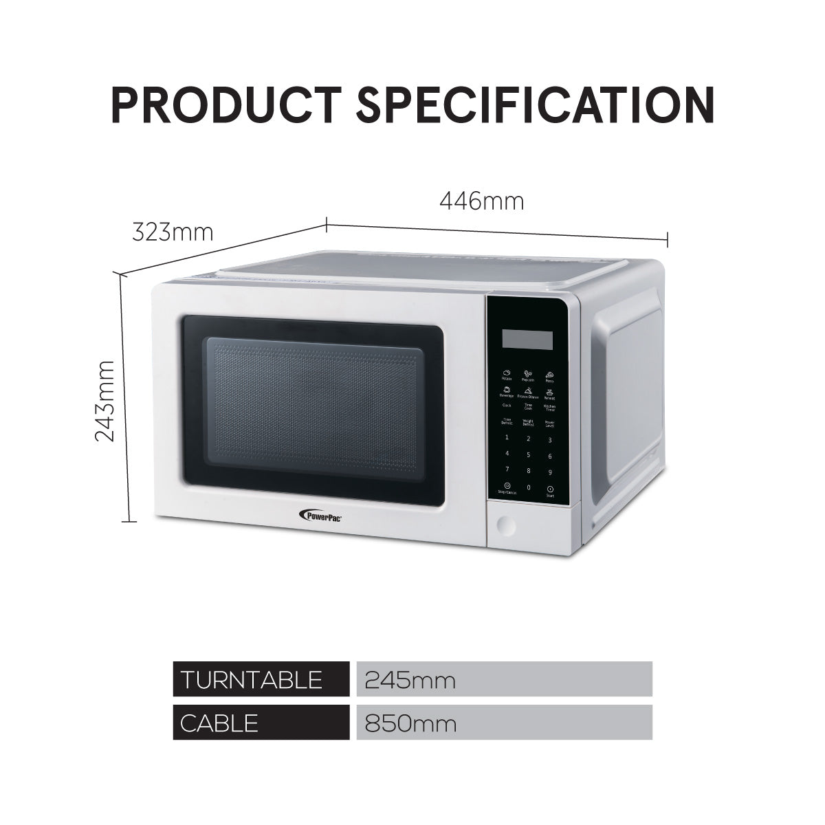 Digital Microwave Oven 20L (PPT766)