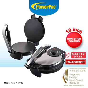 10inch Instant Roti Maker/ Chapati Maker / Fluffy Roti / Non-stick (PPT926)