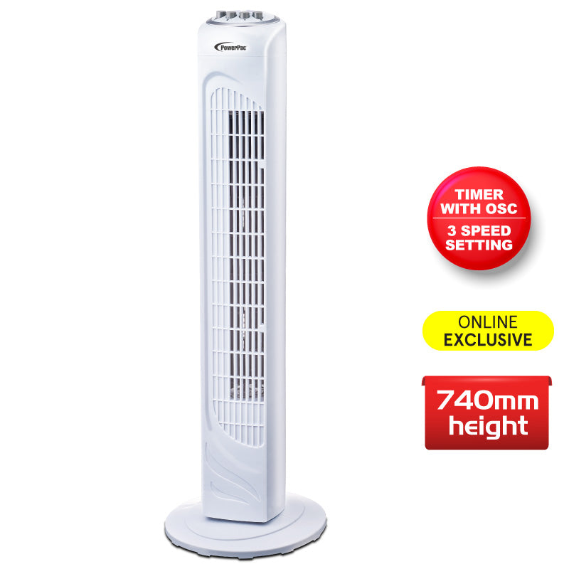 Tower Fan 29&quot; with Oscillation &amp; Timer (PPTF290)