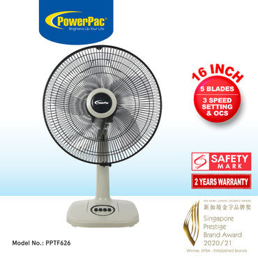 16 inch Portable Fan, Desk fan, Table Fan with Oscillation (PPTF626)