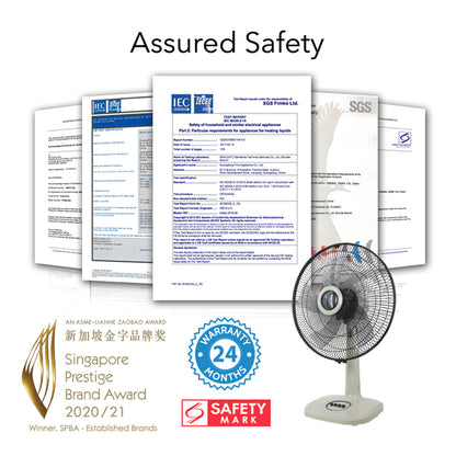 16 inch Portable Fan, Desk fan, Table Fan with Oscillation (PPTF626)