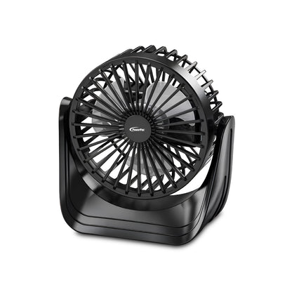 USB fan, Desk Fan, Portable Fan, Rechargeable Fan with 3 speed setting (PPUF223) Black