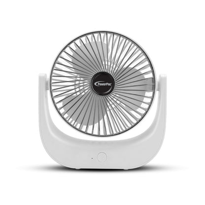 USB Fan, Desk Fan, Portable Fan, Rechargeable Fan with 3 speed setting (PPUF225) White