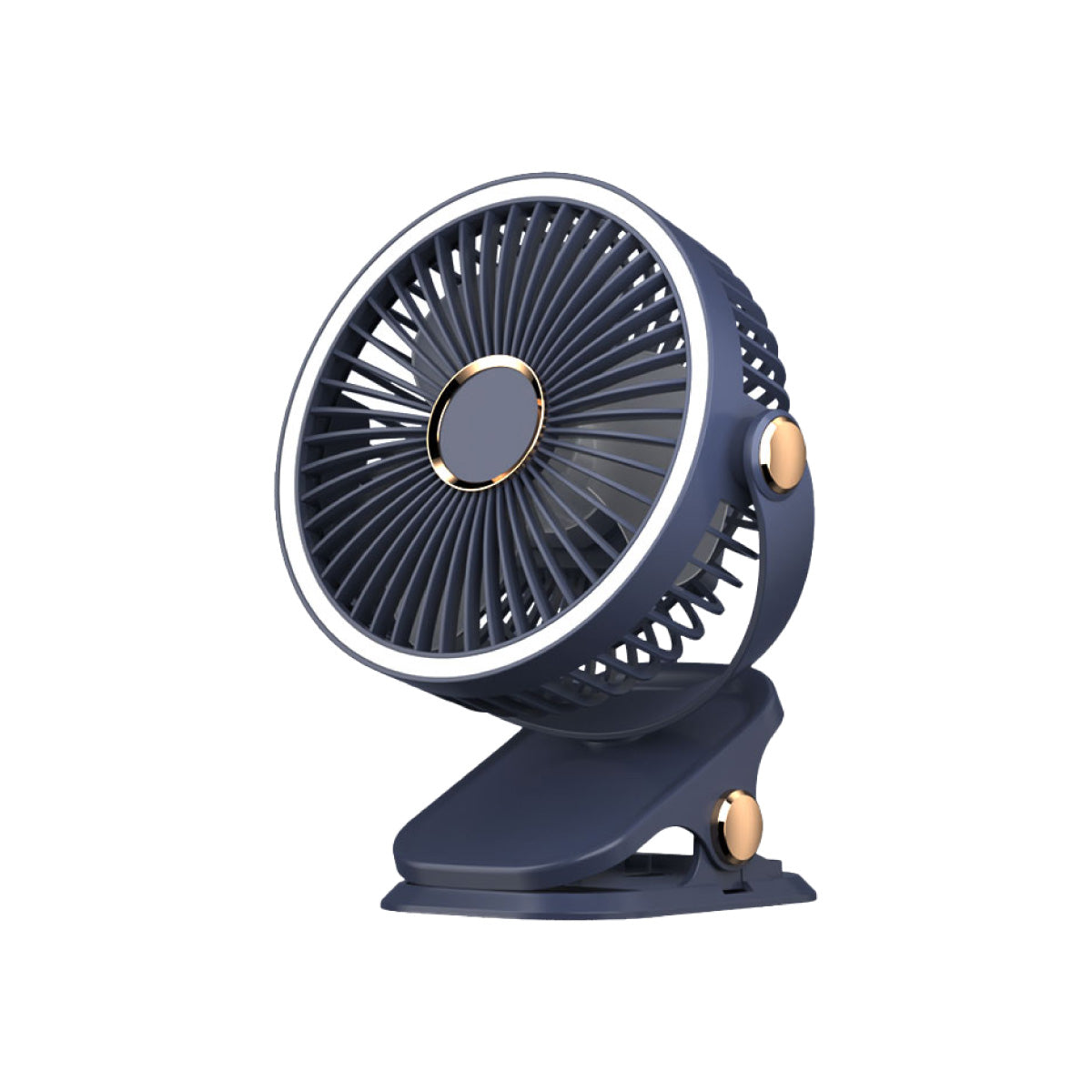 PowerPac 4" Clip/Desk Fan – USB, Rechargeable,3-Speed (PPUF226) Blue
