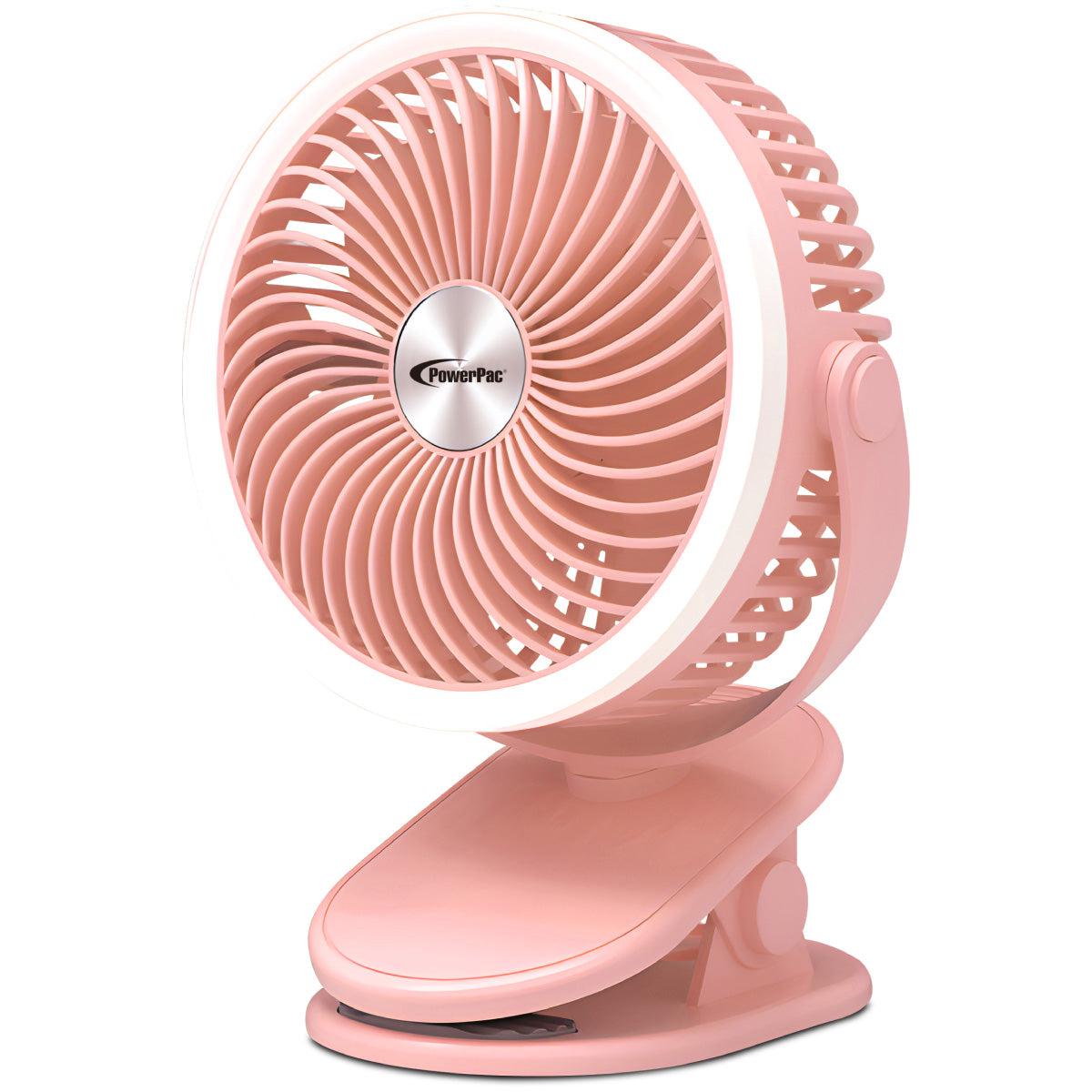USB Fan, Clip Fan with Light, 3 speed setting (PPUF226) Pink