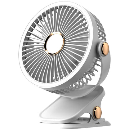 PowerPac 4" Clip/Desk Fan – USB, Rechargeable,3-Speed (PPUF226) White