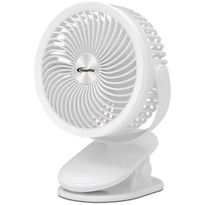 USB Fan, Clip Fan with Light, 3 speed setting (PPUF226) White