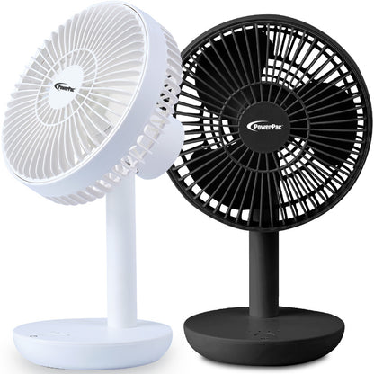 USB Fan Portable, Wireless Rechargeable, USB Fan, Desk Fan (PPUF227) White