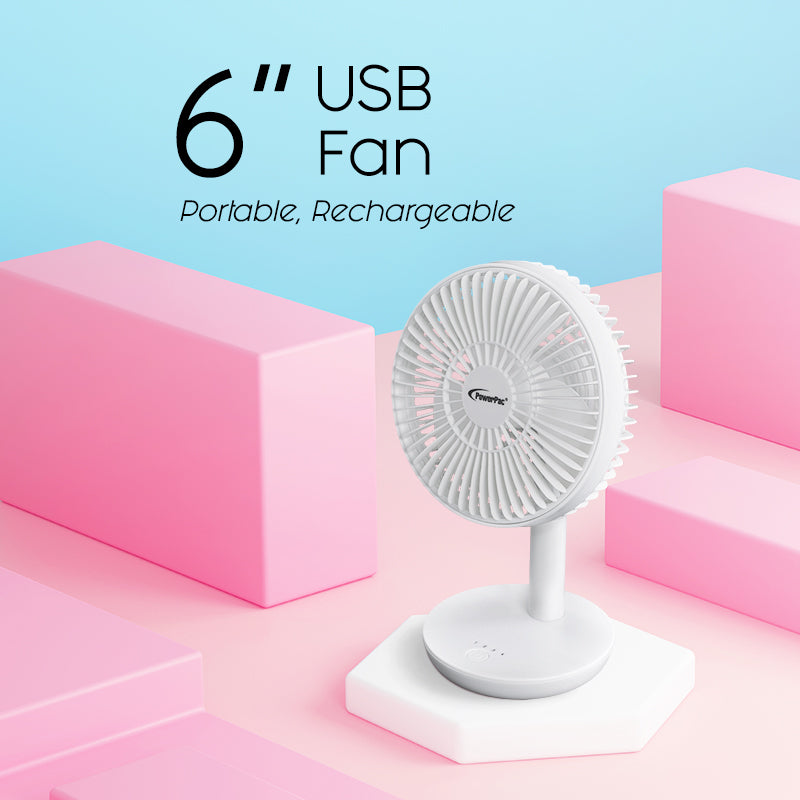 Wireless Foldable Rechargeable USB fan with 4 speed setting (PPUF227) - PowerPacSG