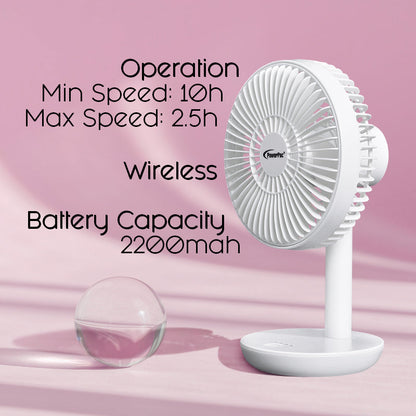 Wireless Foldable Rechargeable USB fan with 4 speed setting (PPUF227) - PowerPacSG