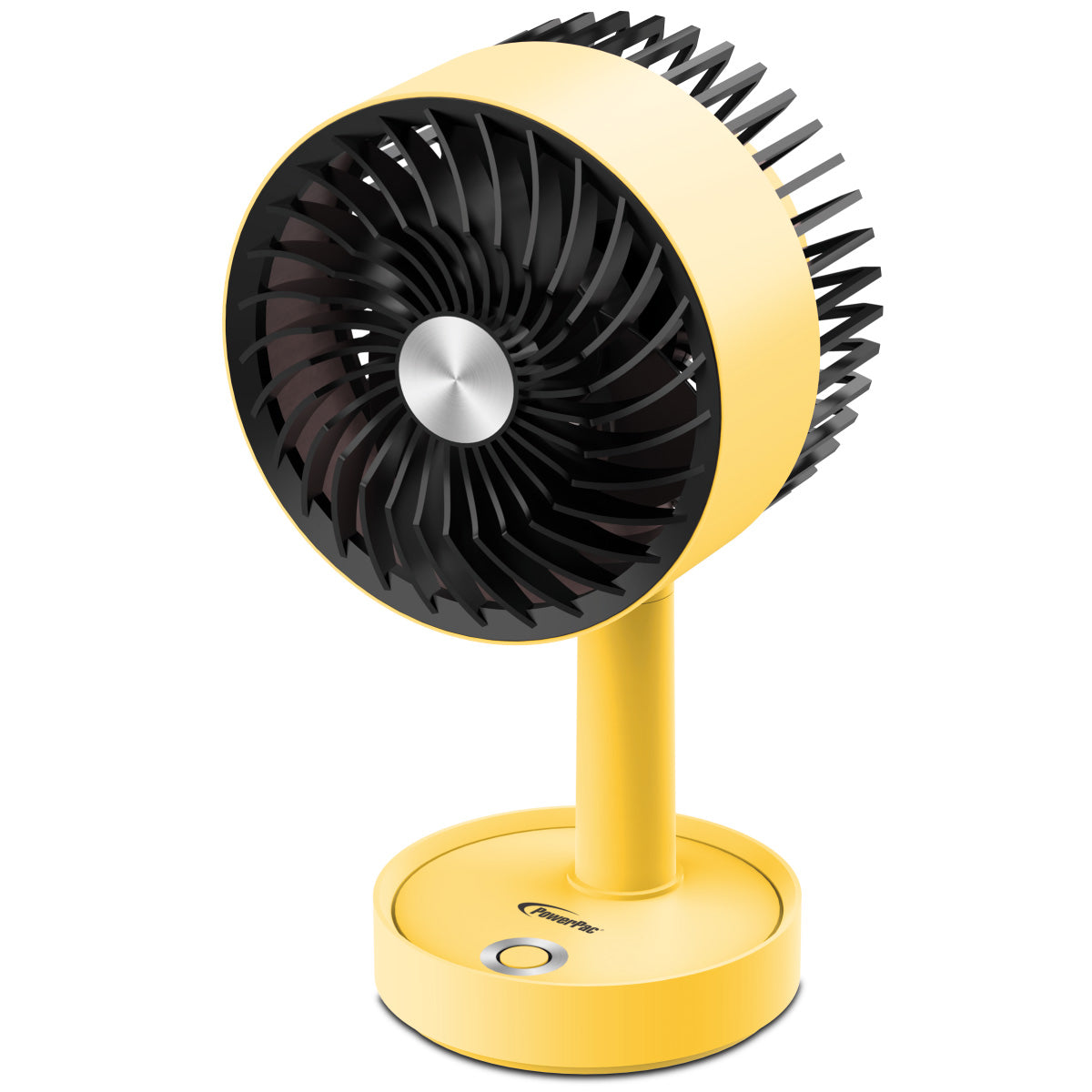 USB Fan, Rechargeable Fan , Desk Fan with 3 speed setting (PPUF230) Yellow