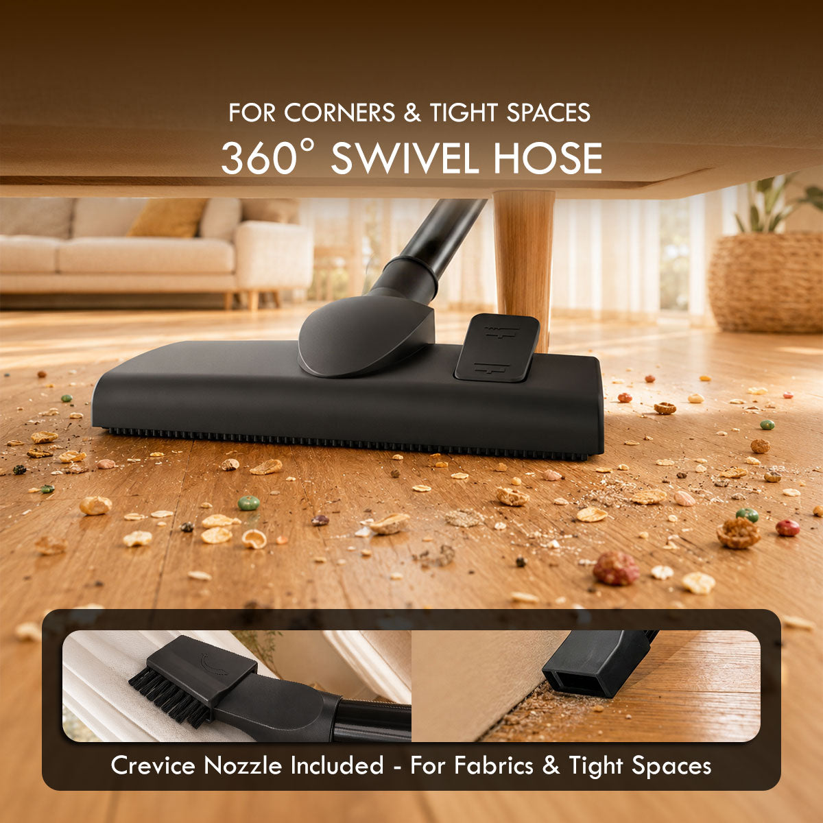 PowerPac Bagless Vacuum, Cyclone Vacuum Cleaner, Vacuum Cleaner with HEPA Filter 1200 Watts (PPV1222)