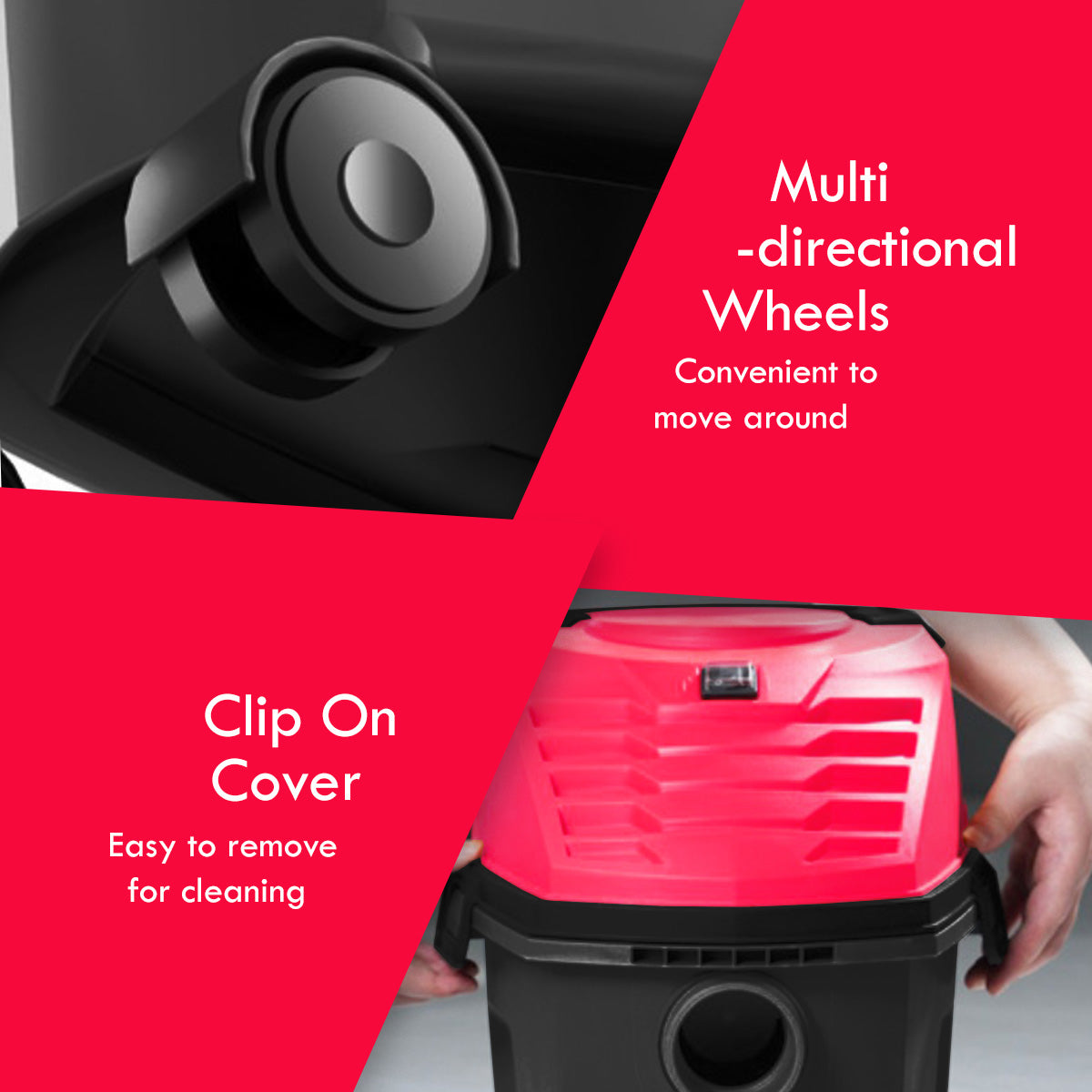 Wet & Dry Vacuum Cleaner, Bagless Vacuum Cleaner, Powerful Vacuum Cleaner 19KPa Suction (PPV1255)