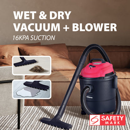 Wet & Dry Bagless Vacuum Cleaner, Vacuum Cleaner with Blower , Vacuum Cleaner With HEPA Filter 16KPa Suction (PPV1300)