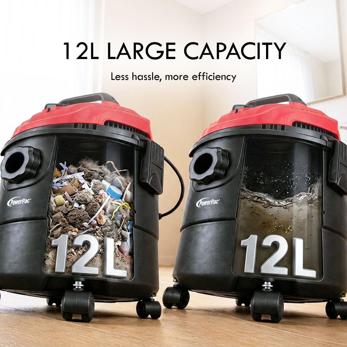 PowerPac Wet & Dry Bagless Vacuum Cleaner, Vacuum Cleaner with Blower , Vacuum Cleaner With HEPA Filter 16KPa Suction (PPV1300)