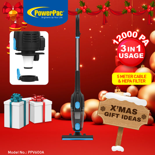 Handheld vacuum cleaner, Stick Vacuum Cleaner, Bagless Vacuum Cleaner with HEPA filter 600 Watts (PPV600A)