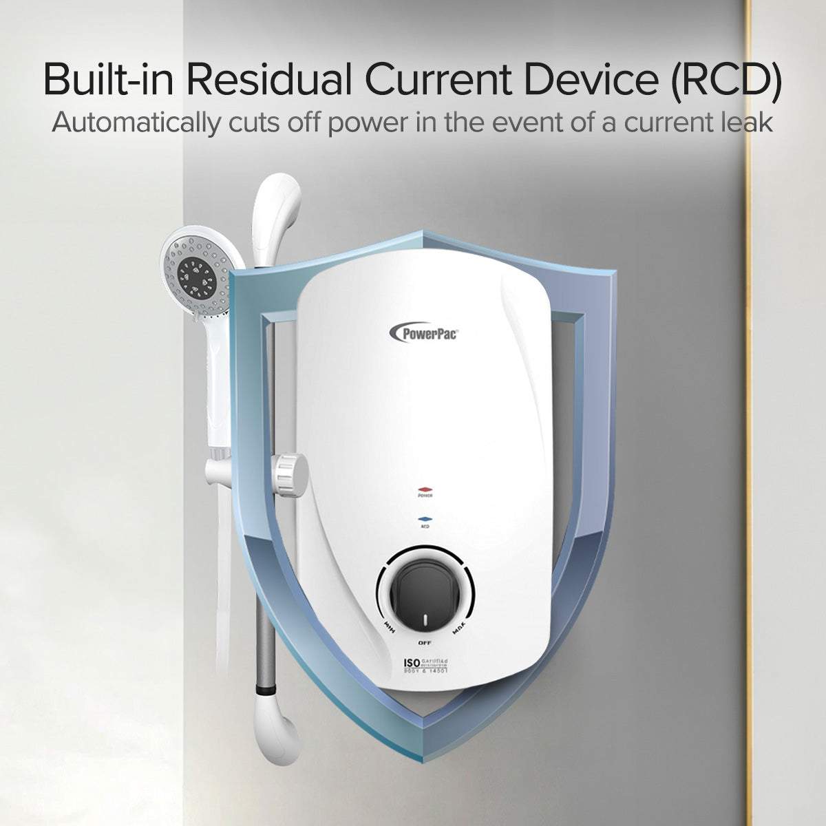 Instant Water Heater with Shower Set, Shower Heater 2.5L/Min, 3300W (PPW717)