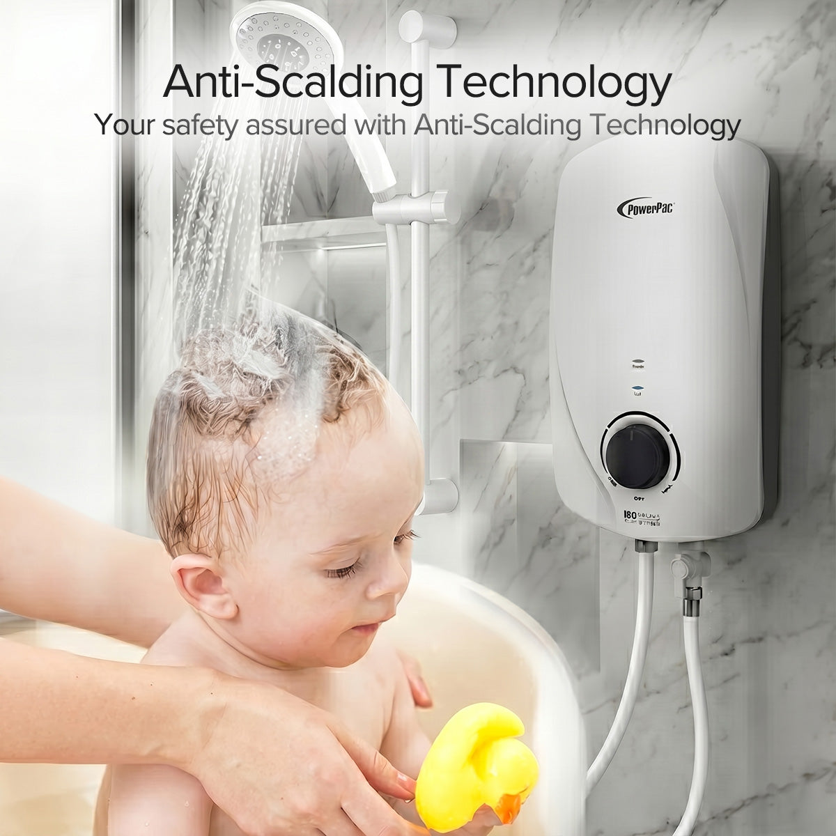 Instant Water Heater with Shower Set, Shower Heater 2.5L/Min, 3300W (PPW717)
