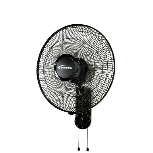 16" Wall Fan – 3 Speeds, Oscillation, Adjustable Tilt, Safe & Easy Installation, Thermal Protection, PPWF40