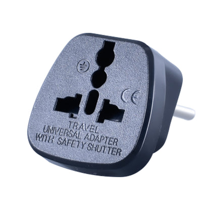 Multi Adapter with 10A Plug, Universal Travel Adapter, Europe, China, Indonesia, Korea (PT09BK)