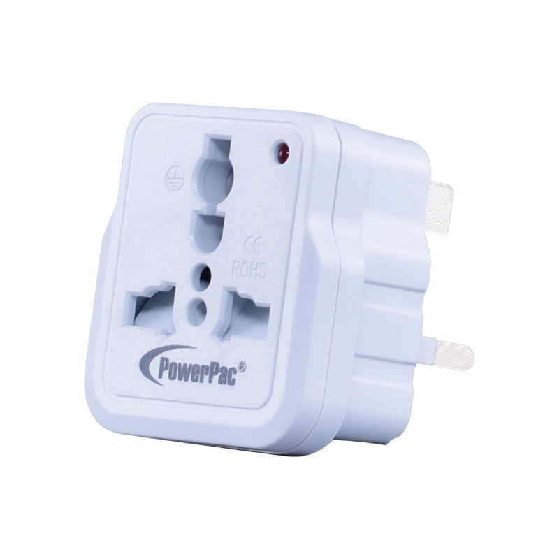 2 Pieces x Multi Travel Adapter (PT13) UK, Hong Kong Malaysia - White