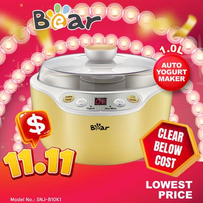 Bear 1.0L Auto Yogurt Maker Rice Wine Maker (SNJ-B10K1)