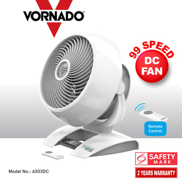 Vornado Energy Smart Fan with Remote Control - Whole Room Air Circulator, 99 speeds, Oscillation, Timer, 6303DC